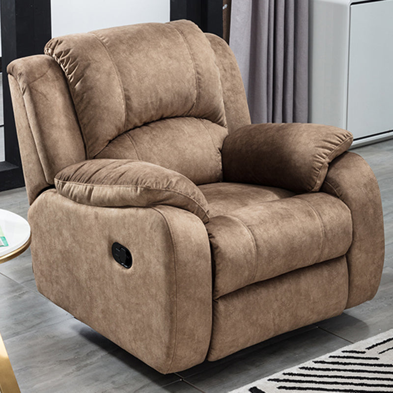 Faux Leather Recliner with Lumbar Metal Frame Standard Recliner Chair