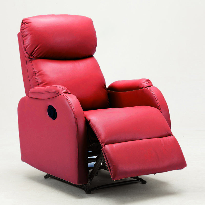 Traditional Leather Recliner Upholstered Solid Color Recliners