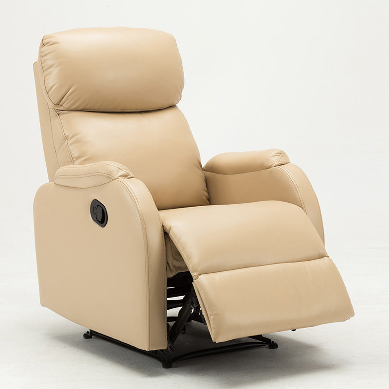 Traditional Leather Recliner Upholstered Solid Color Recliners