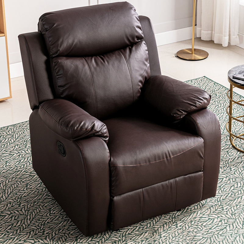 Modern 34.64" Wide Standard Swivel Rocker Leather Recliner Chair