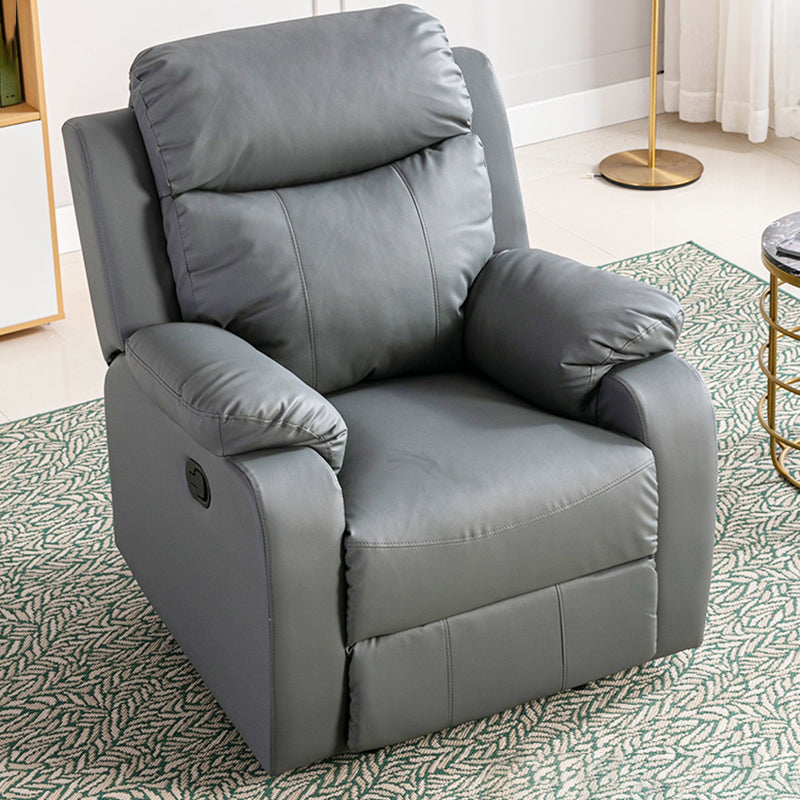 Modern 34.64" Wide Standard Swivel Rocker Leather Recliner Chair