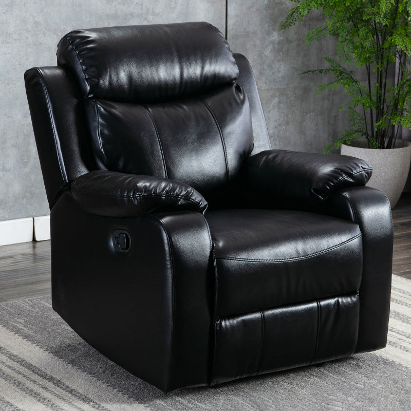 Modern 34.64" Wide Standard Swivel Rocker Leather Recliner Chair