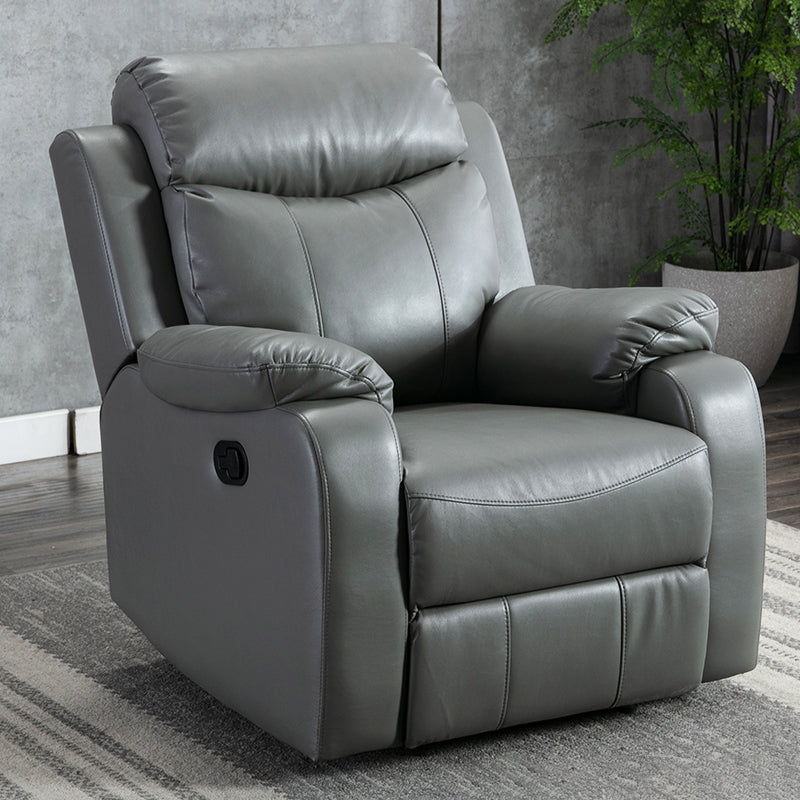 Modern 34.64" Wide Standard Swivel Rocker Leather Recliner Chair