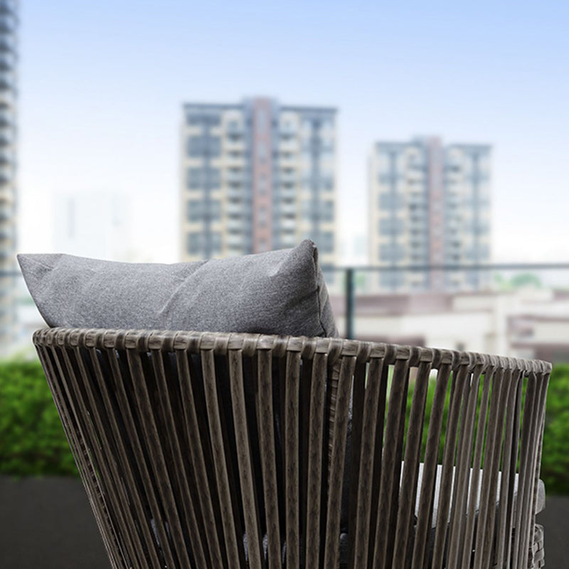 Metal Industrial Black Dining Armchair with Arm Patio Dining Chair