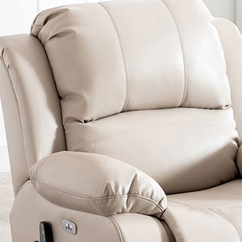 33.5" Wide Faux Leather Recliner Cotton Power Massage Recliner Chair