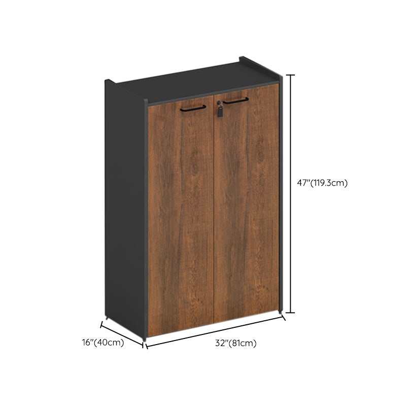 Industrial File Cabinet Wood Frame Vertical File Cabinet with Key Lock