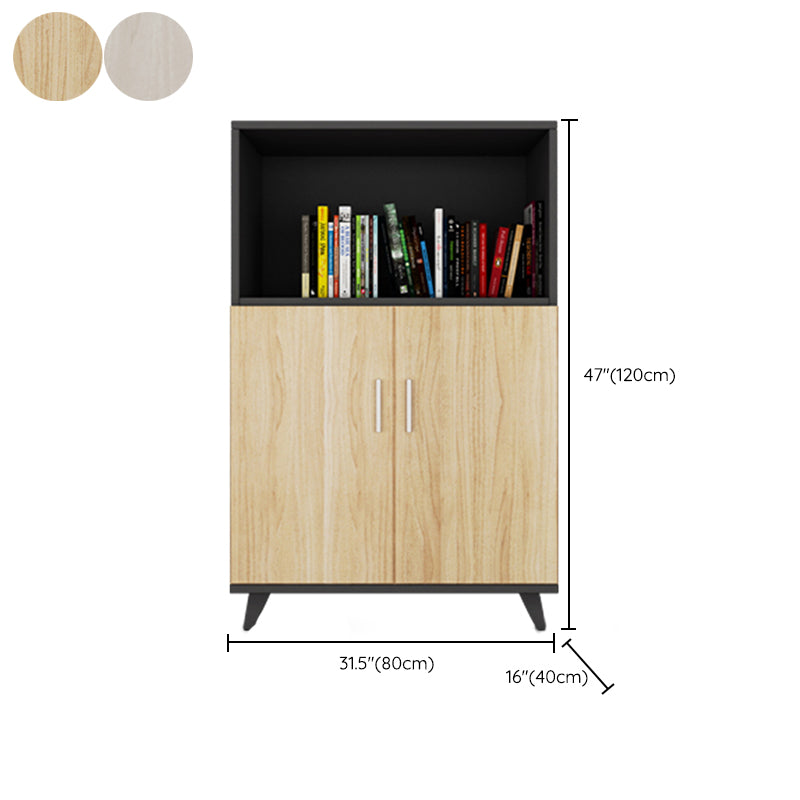 Nordic Style File Cabinet Wood Frame Vertical File Cabinet for Office