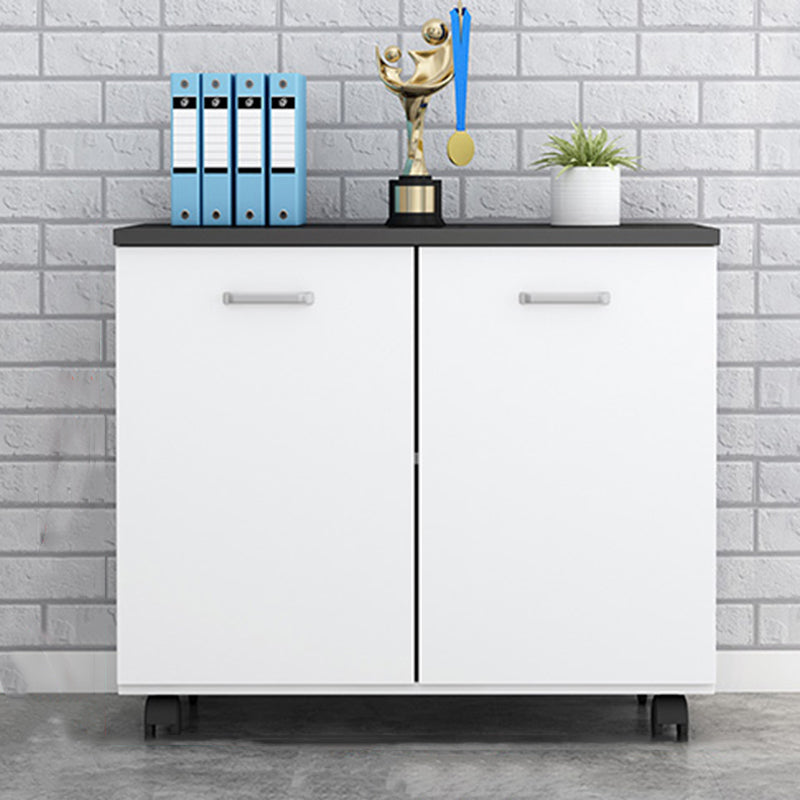 Nordic Style File Cabinet Wood Frame Vertical File Cabinet with Storage