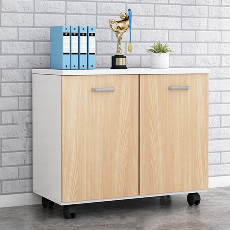 Nordic Style File Cabinet Wood Frame Vertical File Cabinet with Storage