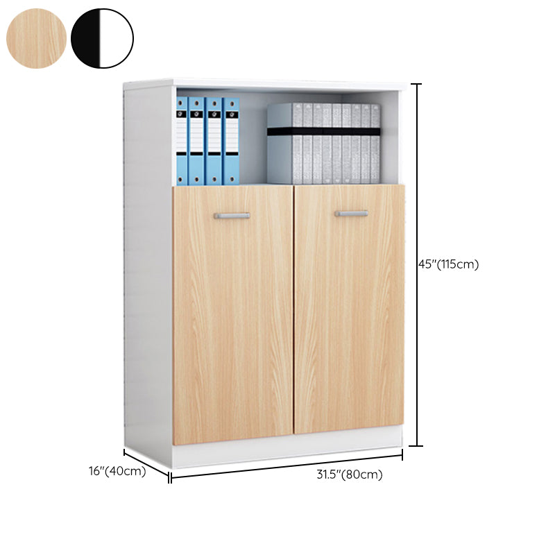 Nordic Style File Cabinet Wood Frame Vertical File Cabinet with Storage