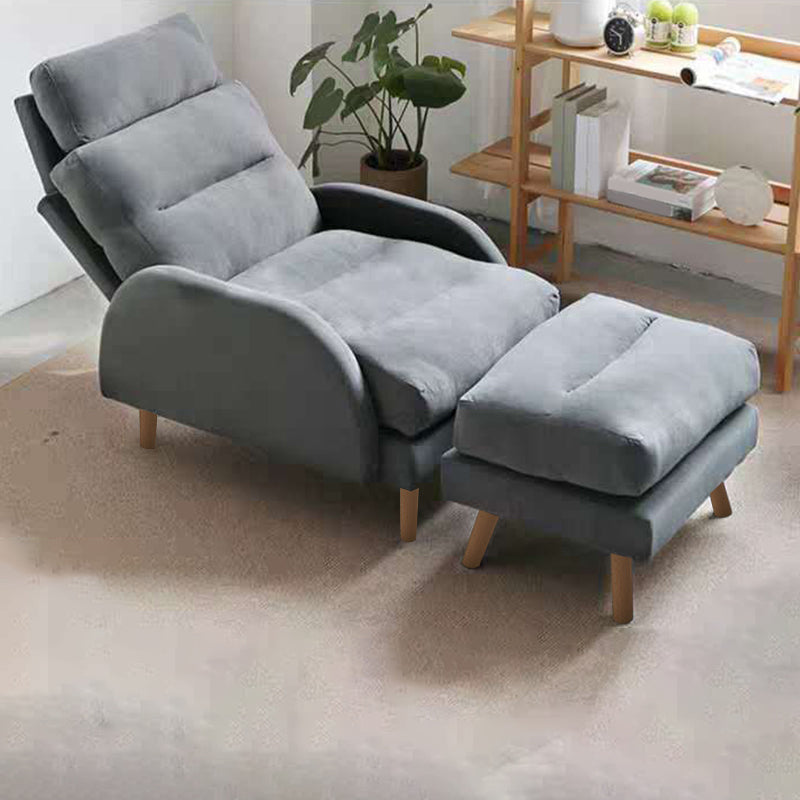 Adjustable Standard Recliner Wood Scandinavian Recliner Chair with Storage