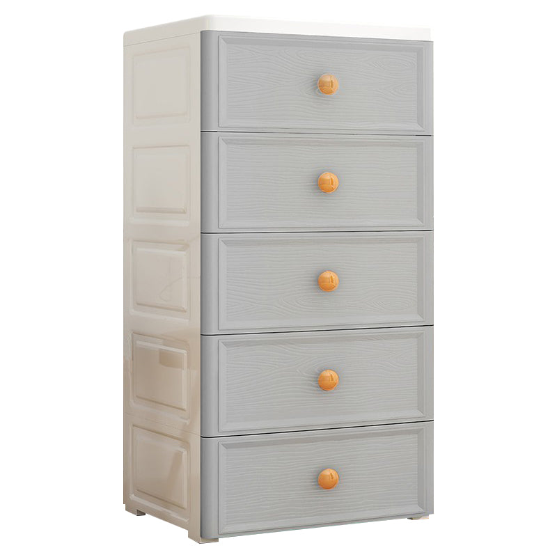 Ultra-Modern Plastic Kids Dressers Vertical Kids Furniture with Drawers for Bedroom