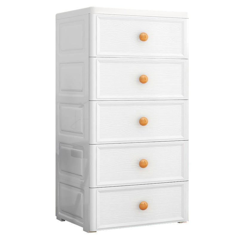 Ultra-Modern Plastic Kids Dressers Vertical Kids Furniture with Drawers for Bedroom