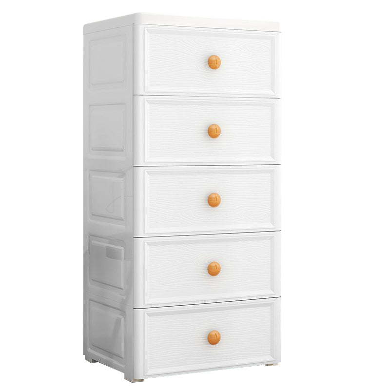 Ultra-Modern Plastic Kids Dressers Vertical Kids Furniture with Drawers for Bedroom