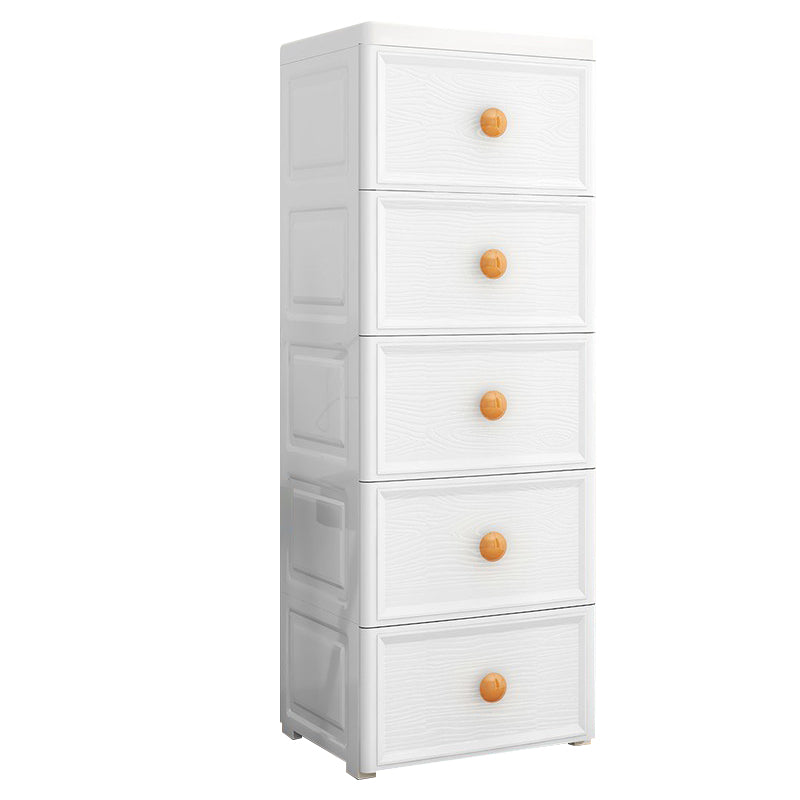 Ultra-Modern Plastic Kids Dressers Vertical Kids Furniture with Drawers for Bedroom