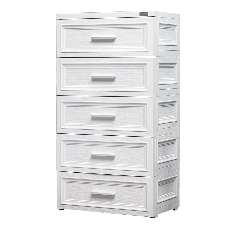 Ultra-Modern Kids Dressers Plastic Vertical Kids Furniture with Drawers for Bedroom