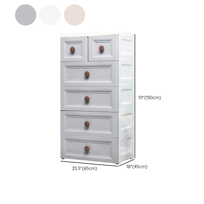 Ultra-Modern Kids Dressers Plastic Vertical Kids Furniture with Drawers for Bedroom