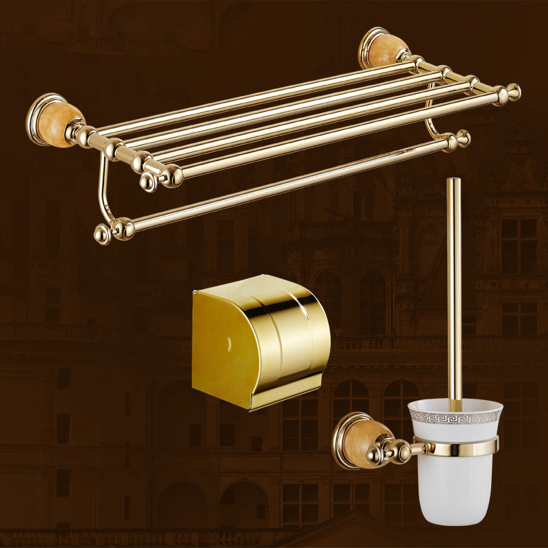 Contemporary Brushed Brass Bathroom Accessory As Individual Or As a Set