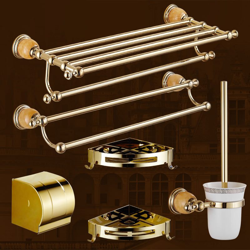 Contemporary Brushed Brass Bathroom Accessory As Individual Or As a Set