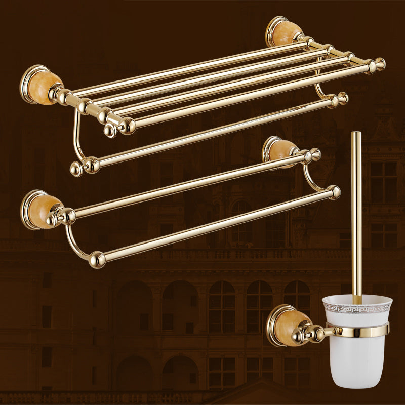 Contemporary Brushed Brass Bathroom Accessory As Individual Or As a Set