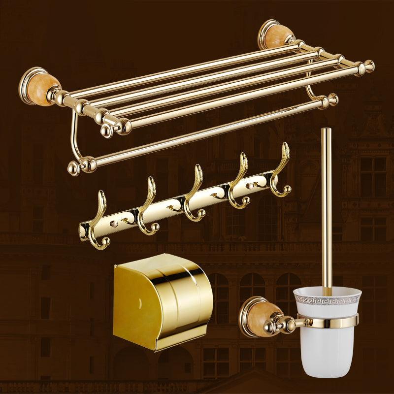 Contemporary Brushed Brass Bathroom Accessory As Individual Or As a Set