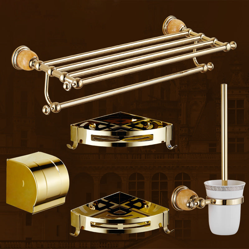 Contemporary Brushed Brass Bathroom Accessory As Individual Or As a Set