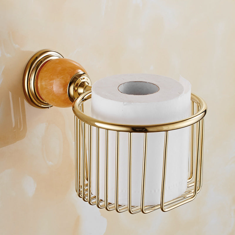 Contemporary Brushed Brass Bathroom Accessory As Individual Or As a Set