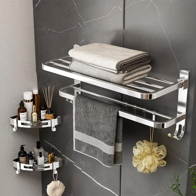 Contemporary Chrome Bathroom Hardware Set Polished Chrome Bathroom Set in Stainless Steel