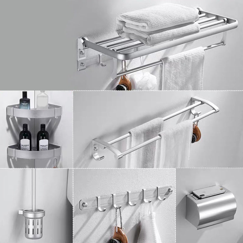 Contemporary Silver Bathroom Accessory As Individual Or As a Set