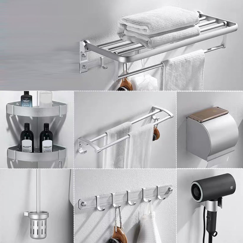 Contemporary Silver Bathroom Accessory As Individual Or As a Set