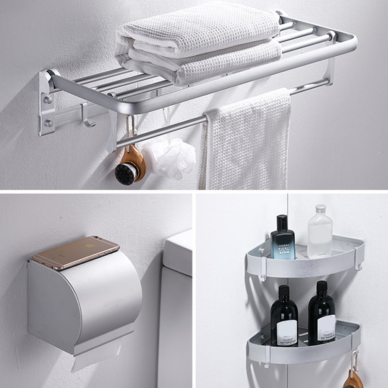 Contemporary Silver Bathroom Accessory As Individual Or As a Set