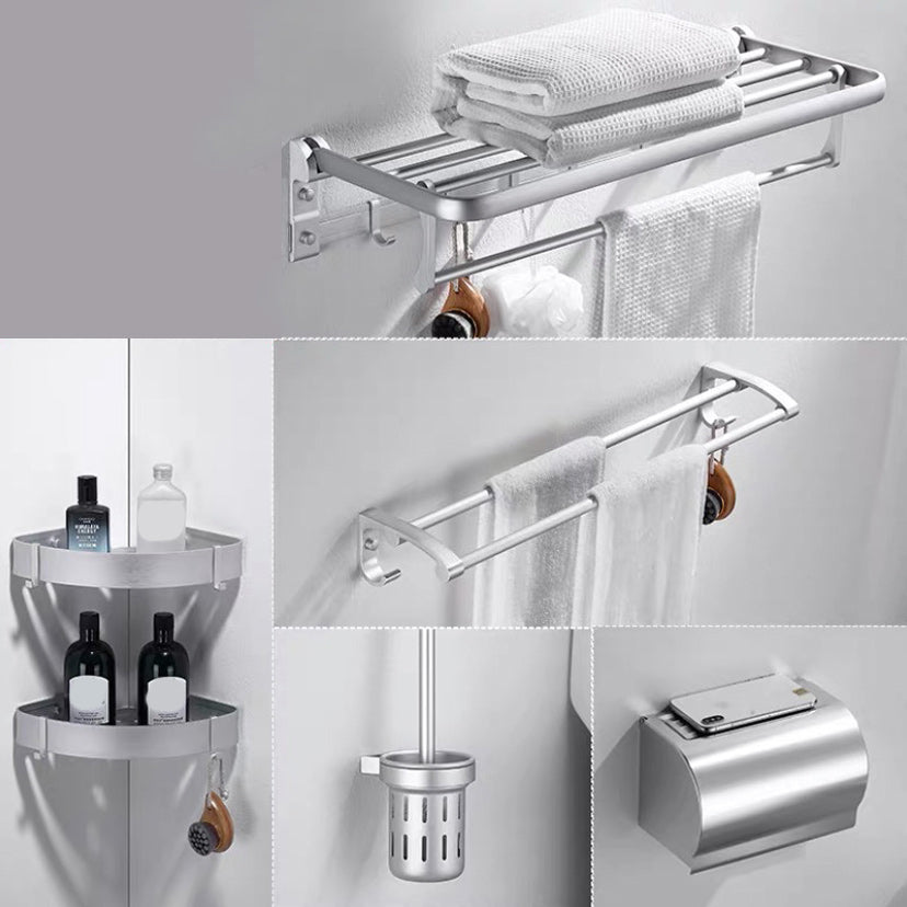 Contemporary Silver Bathroom Accessory As Individual Or As a Set