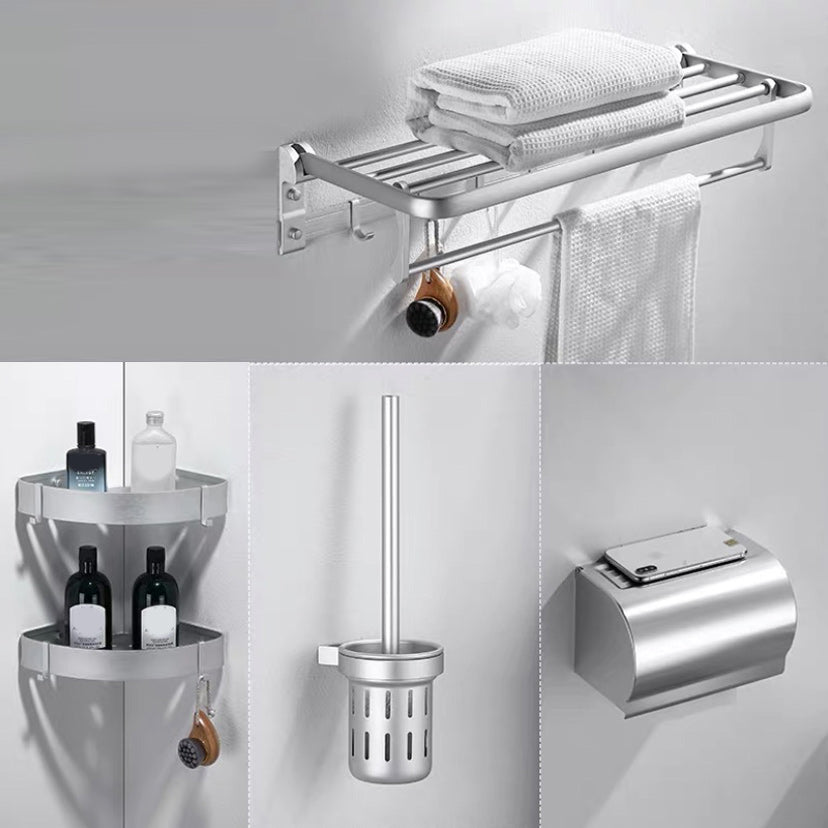 Contemporary Silver Bathroom Accessory As Individual Or As a Set