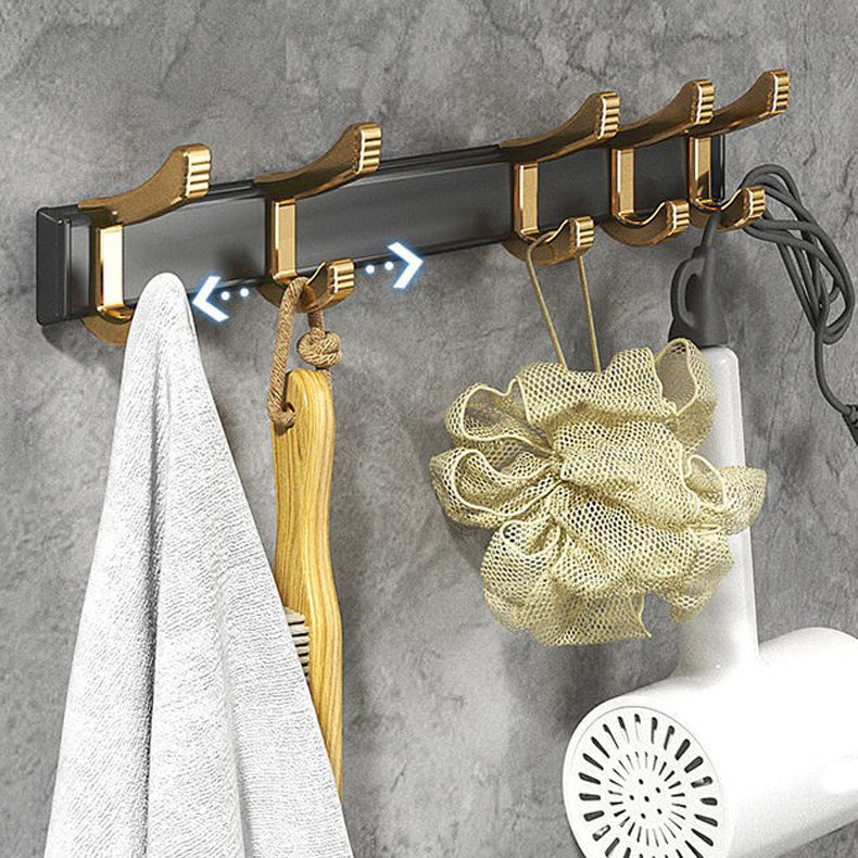 Contemporary Metal 6-Piece Bathroom Accessory Set with Bath Shelf