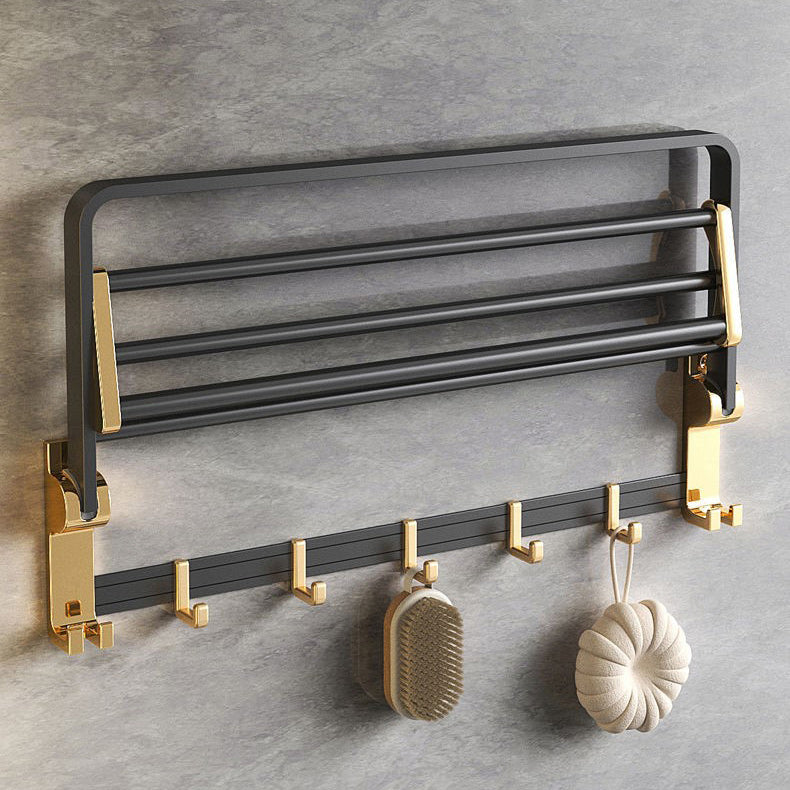 Contemporary Metal 6-Piece Bathroom Accessory Set with Bath Shelf