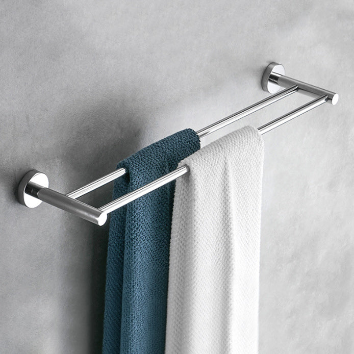 Polished Chrome Modern Bathroom Accessory Set with Towel Bar/Paper Holder