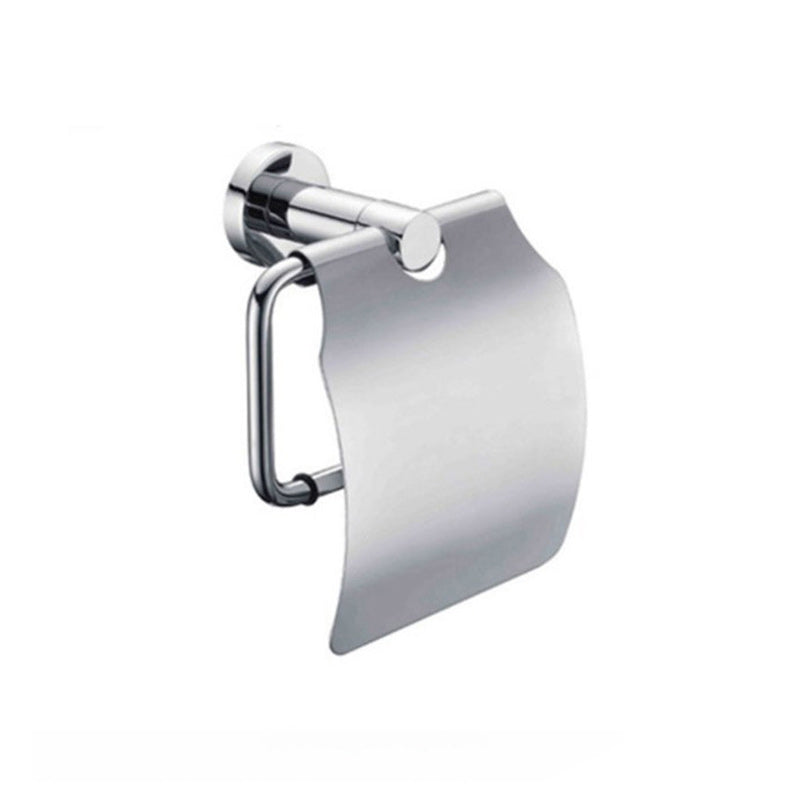 Polished Chrome Modern Bathroom Accessory Set with Towel Bar/Paper Holder