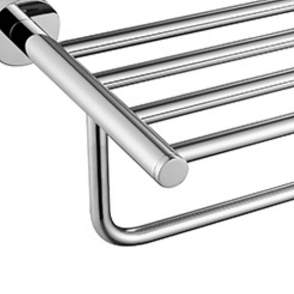 Polished Chrome Modern Bathroom Accessory Set with Towel Bar/Paper Holder