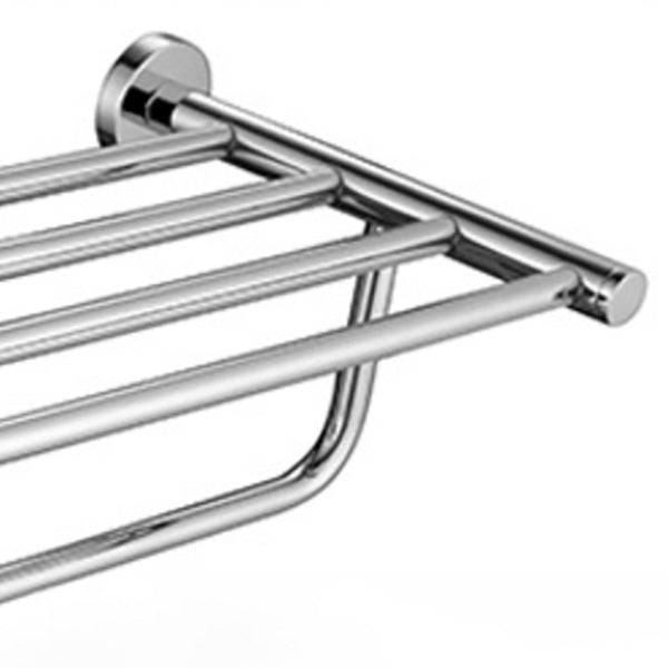 Polished Chrome Modern Bathroom Accessory Set with Towel Bar/Paper Holder