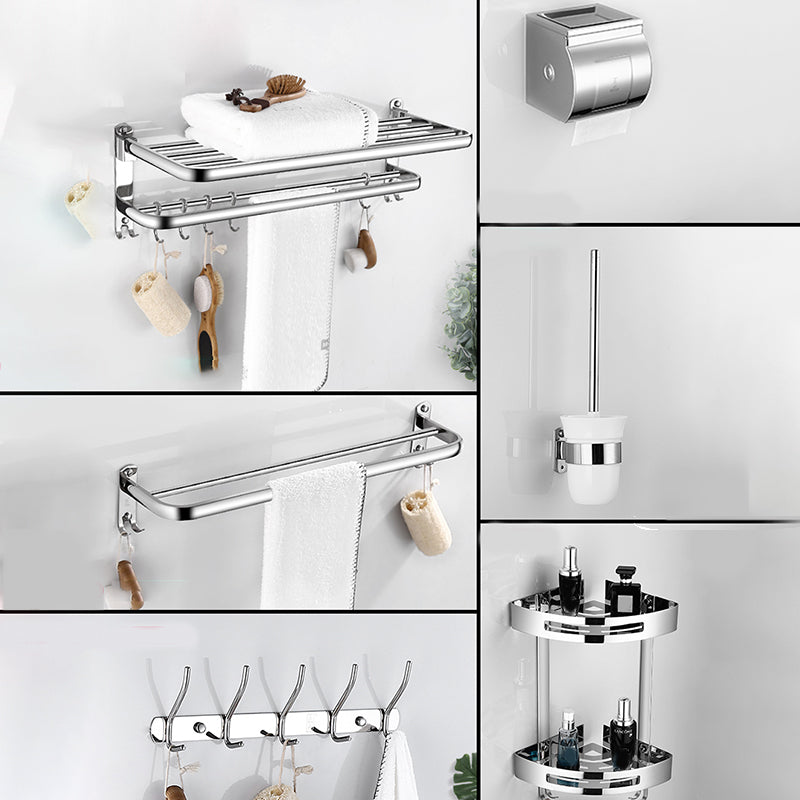 Modern Bathroom Set with Bath Shelf/Towel Bar Polished Chrome Bathroom Accessory Kit