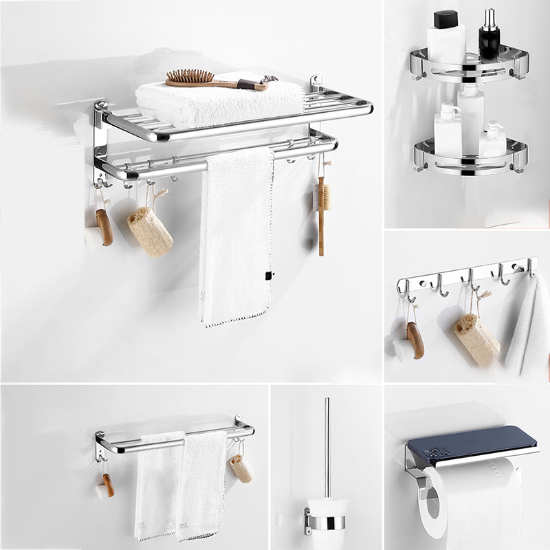 Modern Bathroom Set with Bath Shelf/Towel Bar Polished Chrome Bathroom Accessory Kit