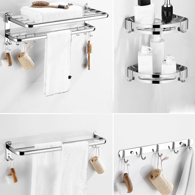 Modern Bathroom Set with Bath Shelf/Towel Bar Polished Chrome Bathroom Accessory Kit