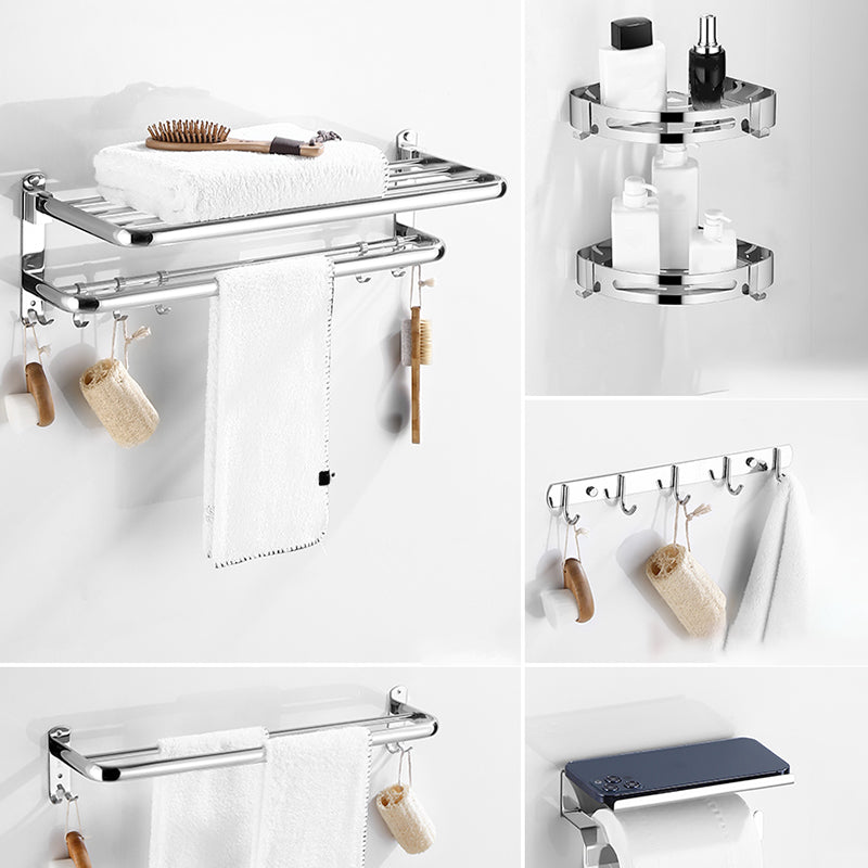 Modern Bathroom Set with Bath Shelf/Towel Bar Polished Chrome Bathroom Accessory Kit