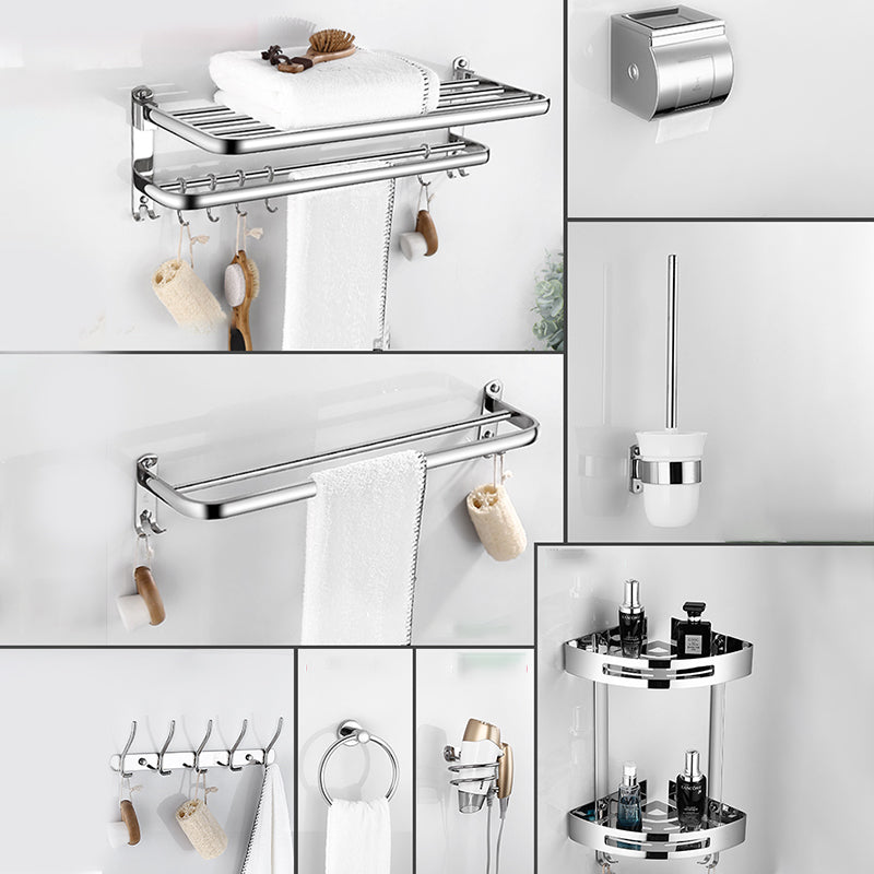 Modern Bathroom Set with Bath Shelf/Towel Bar Polished Chrome Bathroom Accessory Kit