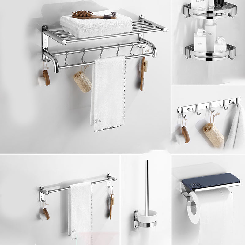 Modern Bathroom Set with Bath Shelf/Towel Bar Polished Chrome Bathroom Accessory Kit