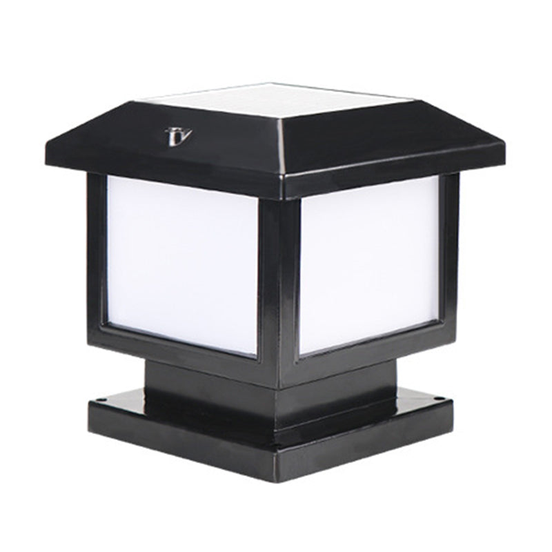 Modern Style Pillar Lamp Minimalist Outdoor Lamp for Backyard