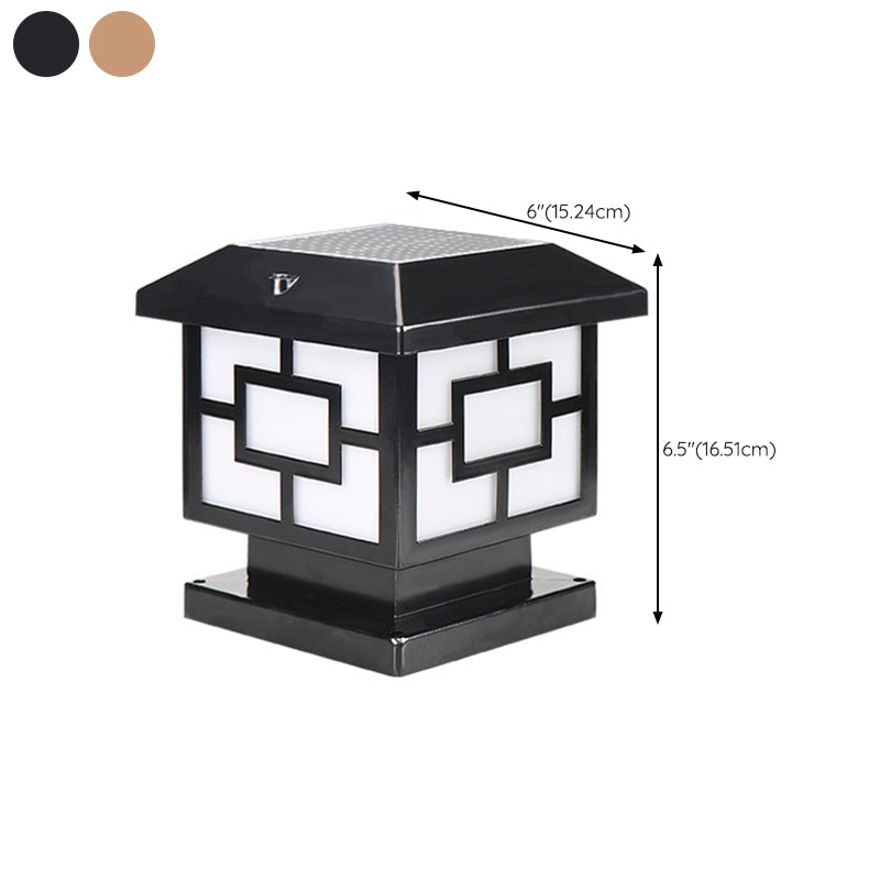 Contemporary Pillar Lamp Minimalist Outdoor Lamp for Backyard