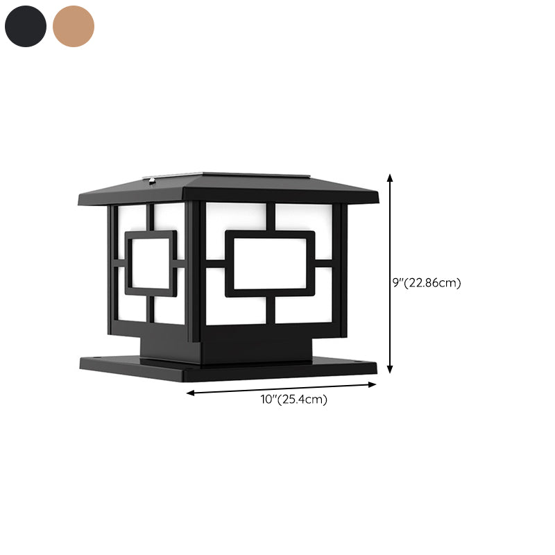 Contemporary Pillar Lamp Minimalist Outdoor Lamp for Backyard