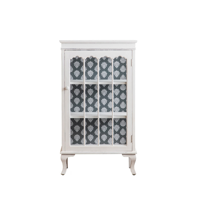 Traditional Curio Cabinet Solid Wood Storage Cabinet for Dining Room