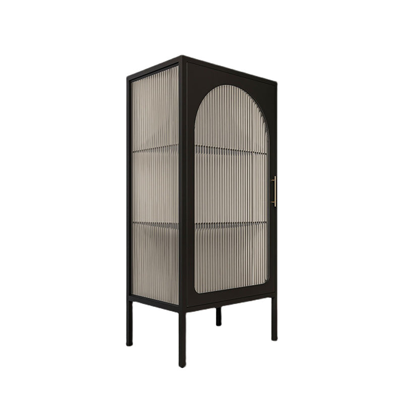 Contemporary Curio Cabinet Metal Storage Cabinet for Living Room